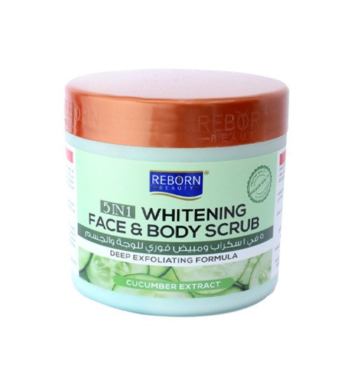 5 In 1 Whitening Face & Body Scrub Cucumber Extract 500ml
