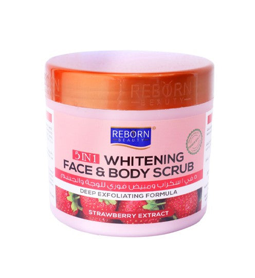 5 In 1 Whitening Face & Body Scrub Strawberry Extract 500ml